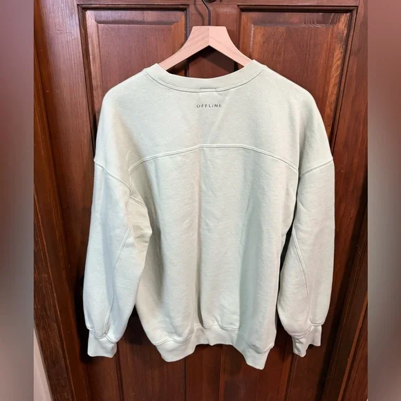 Aerie Cloud Fleece Oversized Crewneck Sweatshirt Size M - Picture 3 of 4